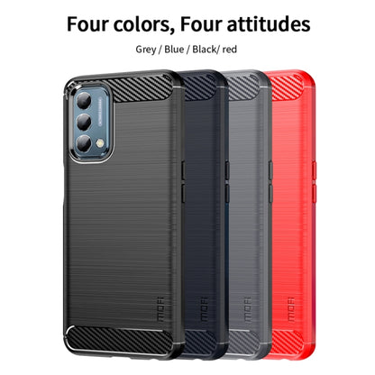 For Oneplus Nord N200 5G MOFI Gentleness Series Brushed Texture Carbon Fiber Soft TPU Phone Case(Blue) - OnePlus Cases by MOFI | Online Shopping UK | buy2fix