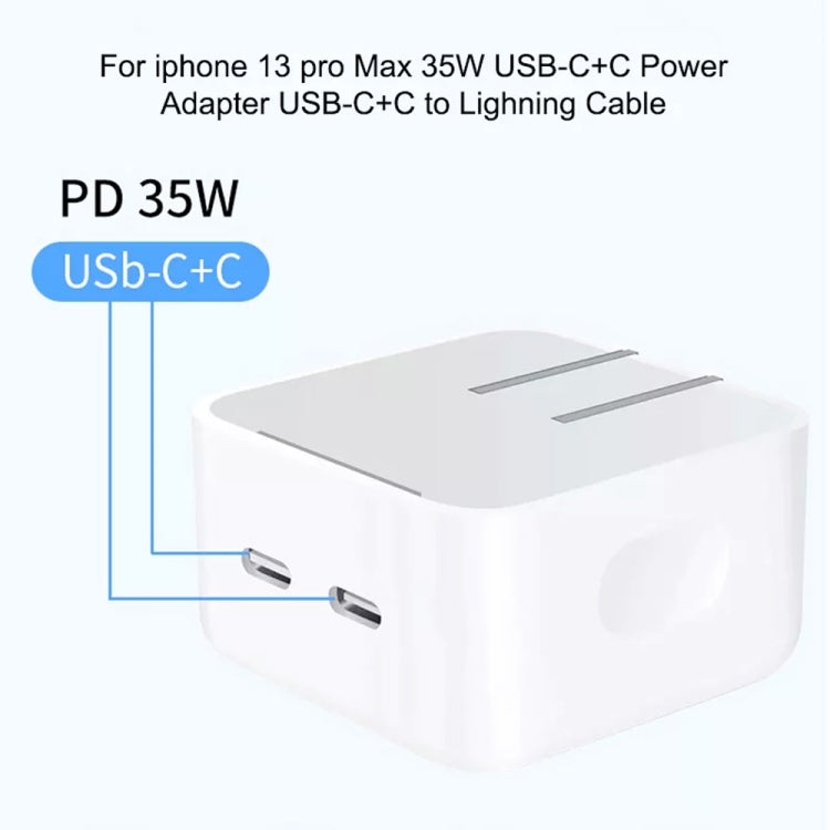 PD 35W Dual USB-C / Type-C Ports Charger for iPhone / iPad Series, EU Plug - USB Charger by buy2fix | Online Shopping UK | buy2fix