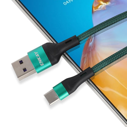 ENKAY ENK-CB119 1m USB 3.0 to USB-C / Type-C 5A Super Fast Charging Sync Data Cable(Green) - USB-C & Type-C Cable by ENKAY | Online Shopping UK | buy2fix