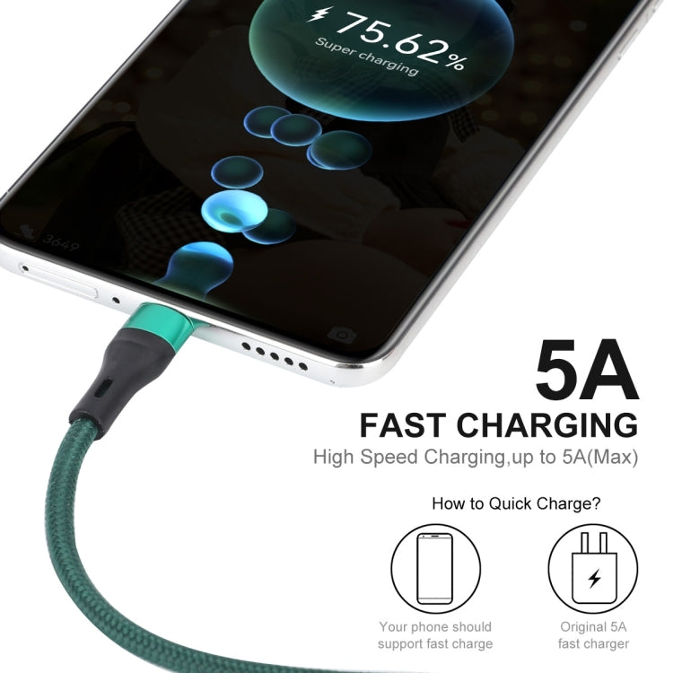 ENKAY ENK-CB119 1m USB 3.0 to USB-C / Type-C 5A Super Fast Charging Sync Data Cable(Green) - USB-C & Type-C Cable by ENKAY | Online Shopping UK | buy2fix