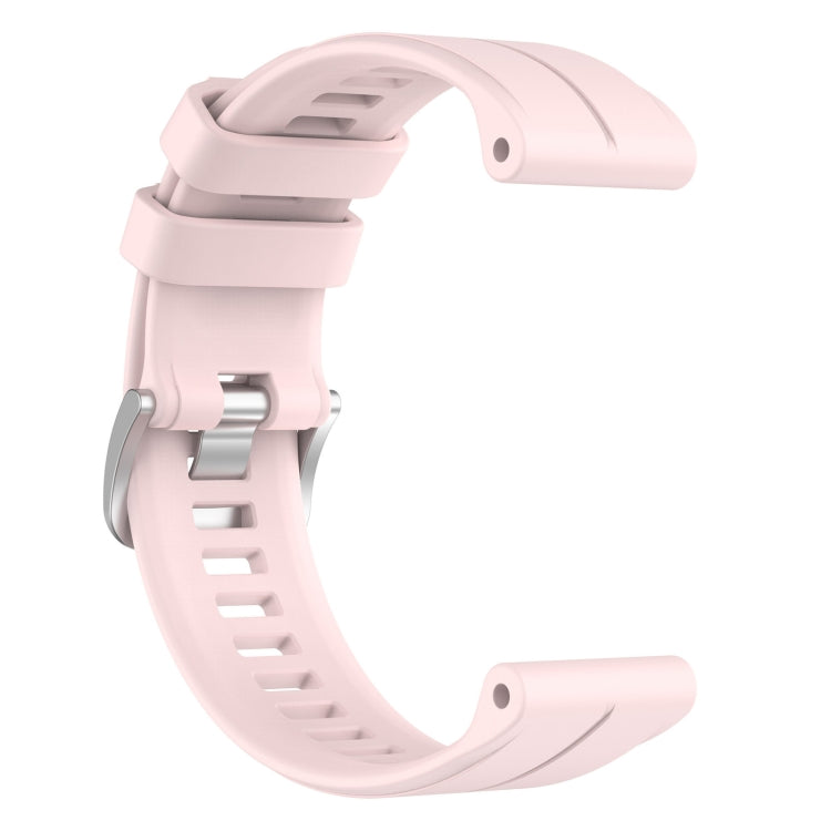 For Garmin Forerunner 945 22mm Solid Color Silicone Watch Band(Pink) - Watch Bands by buy2fix | Online Shopping UK | buy2fix