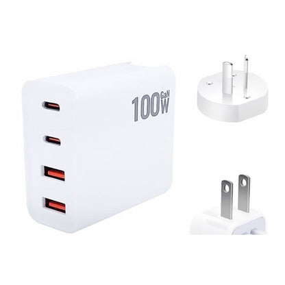 GaN 100W Dual USB+Dual USB-C/Type-C Multi Port Charger with  1.8m Type-C to MagSafe 1 / L Header Data Cable US / AU Plug - Cable & Adapter by buy2fix | Online Shopping UK | buy2fix