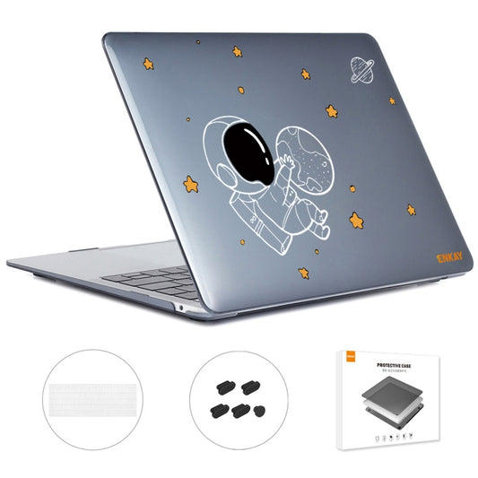 For MacBook Pro 13.3 A1706/A1989/A2159 ENKAY Hat-Prince 3 in 1 Spaceman Pattern Laotop Protective Crystal Case with TPU Keyboard Film / Anti-dust Plugs, Version:EU(Spaceman No.5) - MacBook Pro Cases by ENKAY | Online Shopping UK | buy2fix