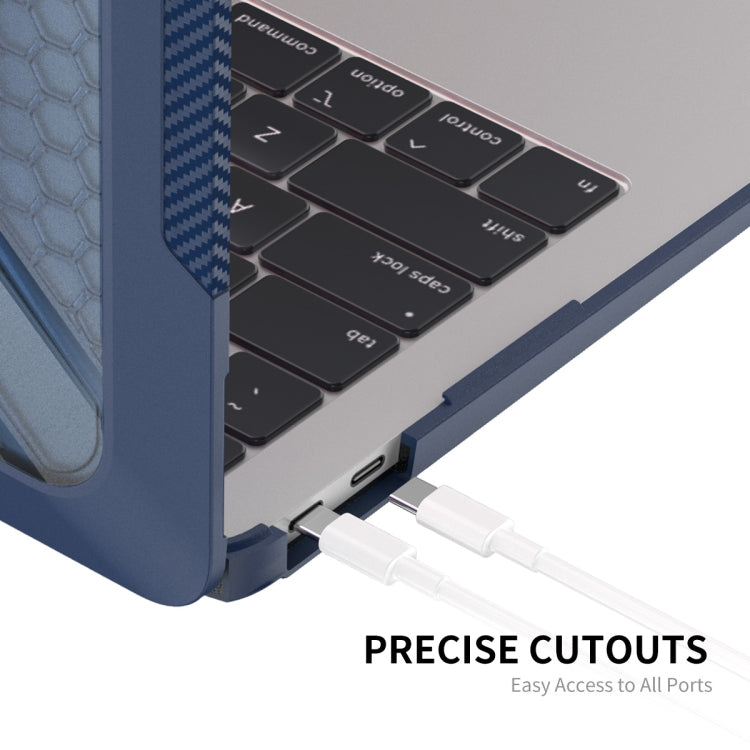 For MacBook Air 13.3 2020 A2179/A2337 ENKAY Hat-Prince 3 in 1 Protective Bracket  Case Cover Hard Shell with TPU Keyboard Film / Anti-dust Plugs, Version:EU(Blue) - MacBook Air Cases by ENKAY | Online Shopping UK | buy2fix