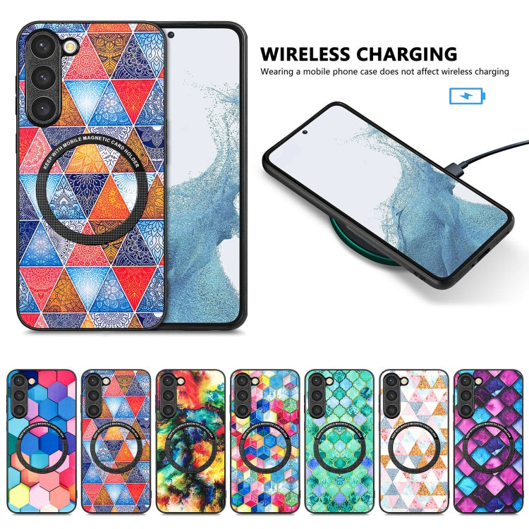 For Samsung Galaxy S23+ 5G Colored Drawing Leather Back Cover Magsafe Phone Case(Magic Space) - Galaxy S23+ 5G Cases by buy2fix | Online Shopping UK | buy2fix