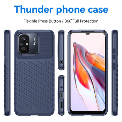 For Redmi 12C Thunderbolt Shockproof TPU Protective Soft Phone Case(Blue) - Xiaomi Cases by buy2fix | Online Shopping UK | buy2fix