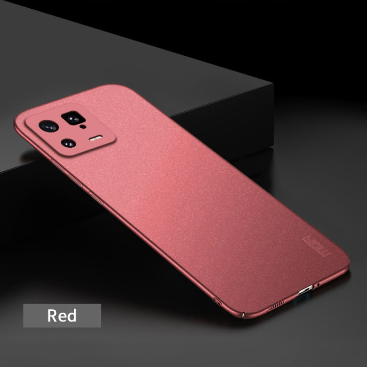 For Xiaomi 13 MOFI Fandun Series Frosted Ultra-thin PC Hard Phone Case(Red) - 13 Pro Cases by MOFI | Online Shopping UK | buy2fix