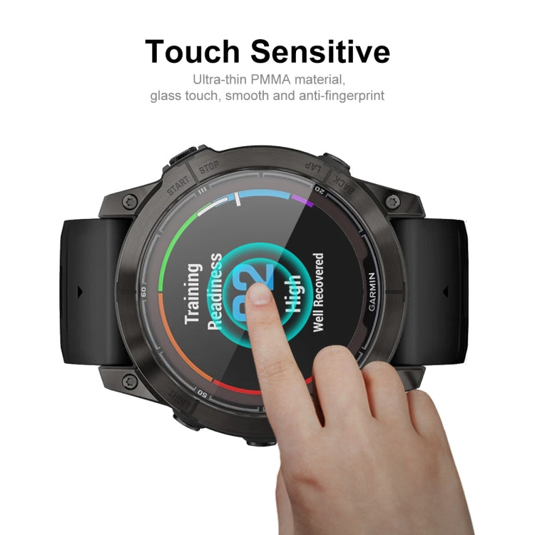 For Garmin Fenix 7S Pro 10pcs ENKAY 3D Full Coverage Soft PC Edge PMMA HD Screen Protector Film - Screen Protector by ENKAY | Online Shopping UK | buy2fix