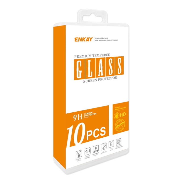 For iPhone 15 Pro Max 10pcs ENKAY 0.26mm 9H 2.5D High Aluminum-silicon Tempered Glass Film - iPhone 15 Pro Max Tempered Glass by ENKAY | Online Shopping UK | buy2fix