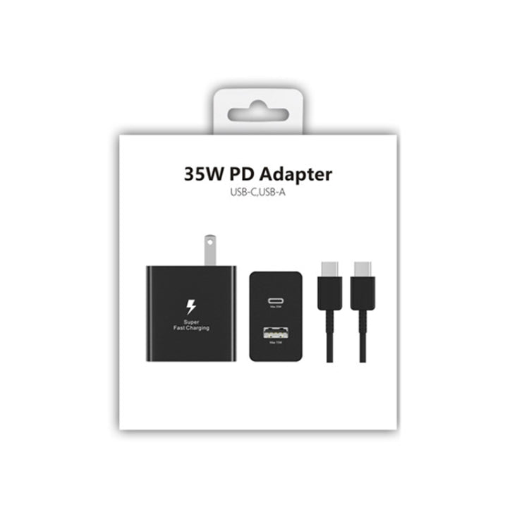 35W USB-C / Type-C + USB Charger Supports PPS / PD Protocol with Dual Type-C Cable, US Plug - USB Charger by buy2fix | Online Shopping UK | buy2fix