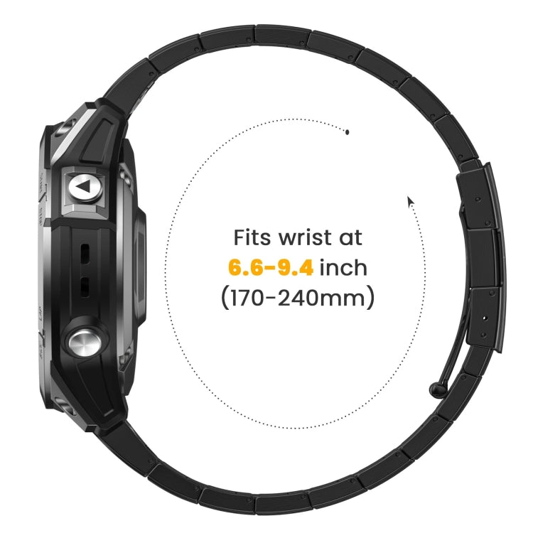 For Garmin Fenix 7 Pro 47mm 22mm Titanium Alloy Quick Release Watch Band(Black) - Watch Bands by buy2fix | Online Shopping UK | buy2fix