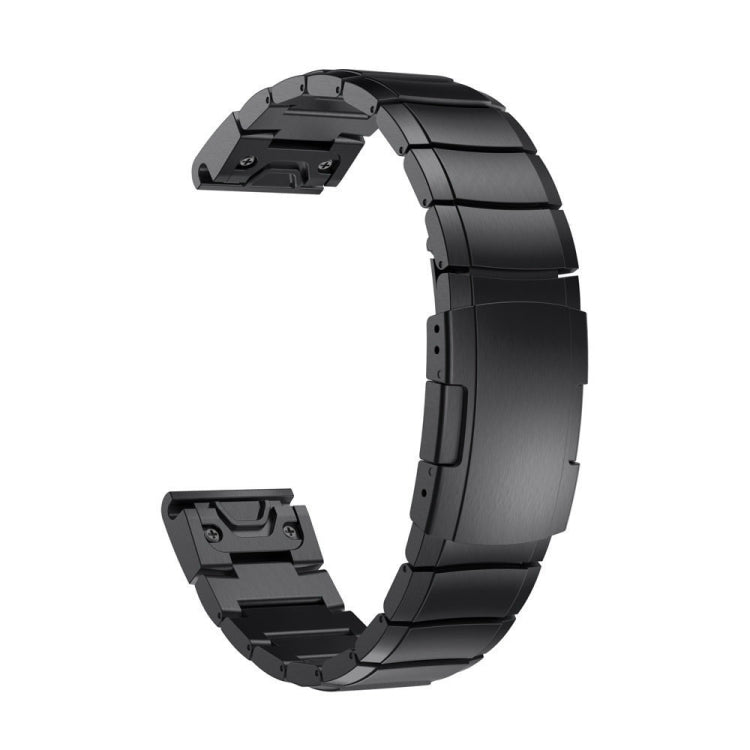 For Garmin Enduro 2 26mm Titanium Alloy Quick Release Watch Band(Black) - Watch Bands by buy2fix | Online Shopping UK | buy2fix
