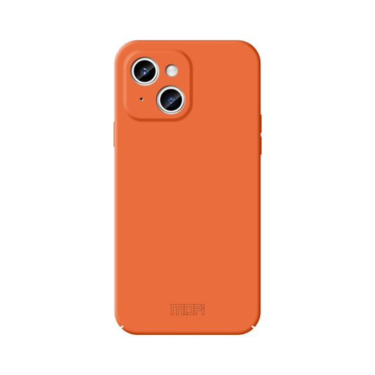 For iPhone 14 Plus MOFI Qin Series Skin Feel All-inclusive PC Phone Case(Orange) - iPhone 14 Plus Cases by MOFI | Online Shopping UK | buy2fix