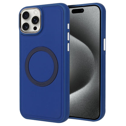 For iPhone 15 Pro Max Imitation Liquid Skin Feel Plating Magsafe Phone Case(Blue) - iPhone 15 Pro Max Cases by buy2fix | Online Shopping UK | buy2fix