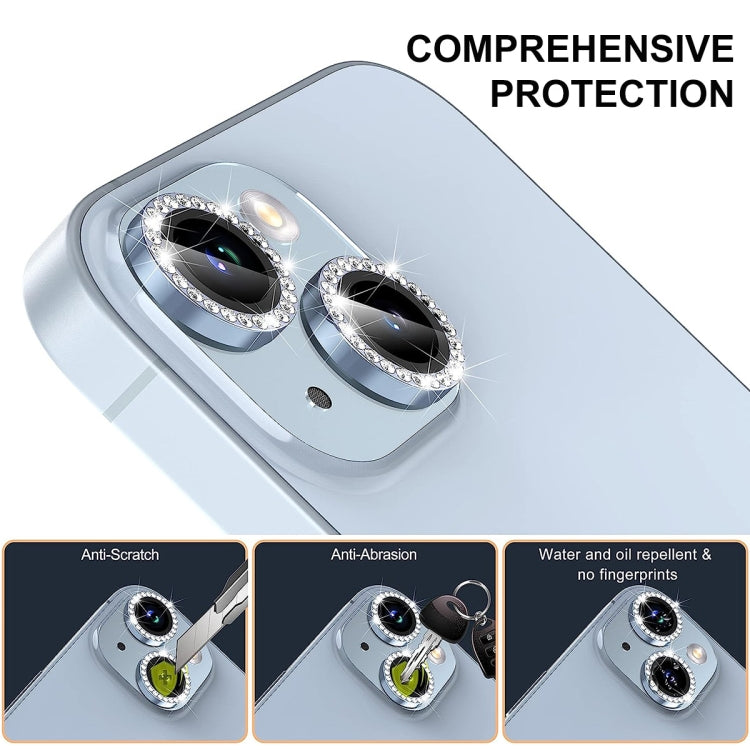 For iPhone 13 / 13 mini ENKAY AR Anti-reflection Individual Diamond Ring Camera Lens Glass Full Film(Black) - iPhone 13 Tempered Glass by ENKAY | Online Shopping UK | buy2fix