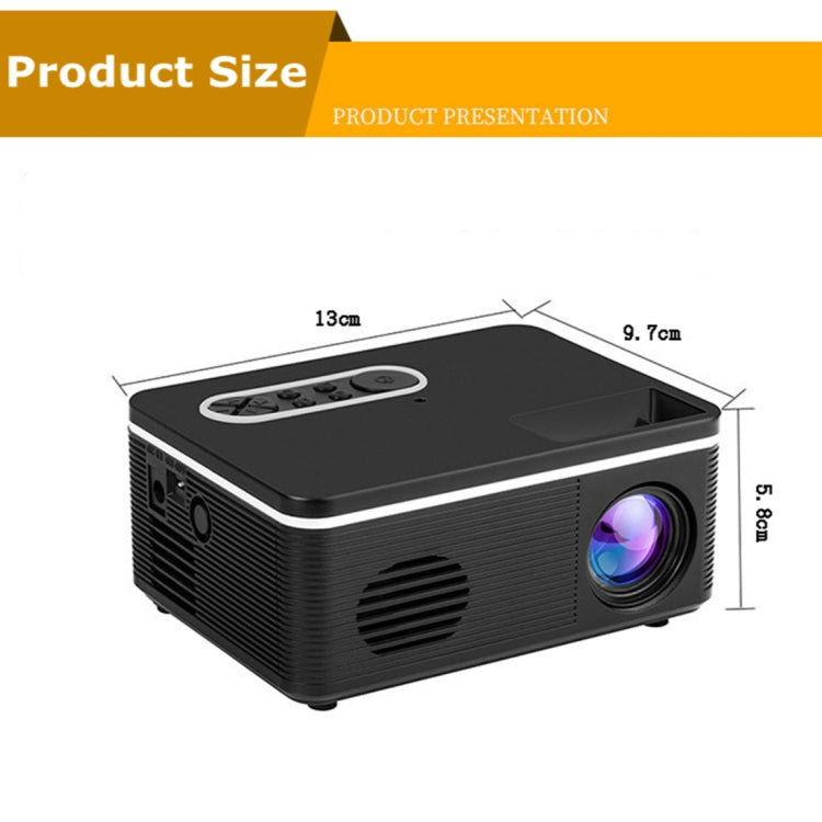 S361 80 lumens 320 x 240 Pixel Portable Mini Projector, Support 1080P, EU Plug(White) - Consumer Electronics by buy2fix | Online Shopping UK | buy2fix