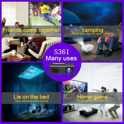 S361 80 Lumens 320 x 240 Pixel Portable Mini Projector, Support 1080P, AU Plug(White) - Consumer Electronics by buy2fix | Online Shopping UK | buy2fix
