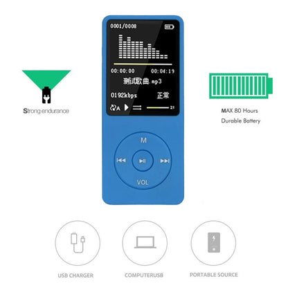 Fashion Portable LCD Screen FM Radio Video Games Movie MP3 MP4 Player Mini Walkman, Memory Capacity:4GB(Light Blue) - Consumer Electronics by buy2fix | Online Shopping UK | buy2fix