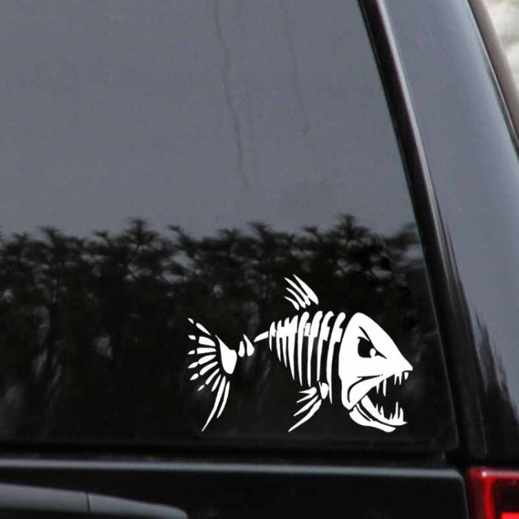 10 PCS YOJA Mad Fish Funny Decal Car Window Decoration Vinyl Stickers Motorcycle Accessories, Size: 11x7cm (Silver) - Decorative Sticker by buy2fix | Online Shopping UK | buy2fix