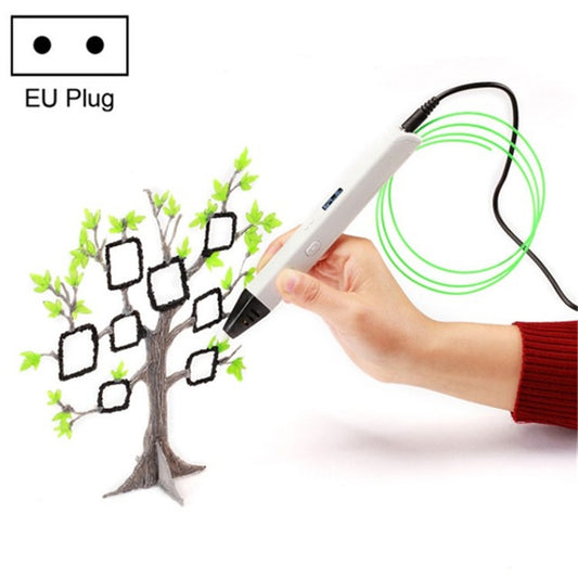 RP800A Childrens Educational Toys 3D Printing Pen, Plug Type:EU Plug(White) - Consumer Electronics by buy2fix | Online Shopping UK | buy2fix