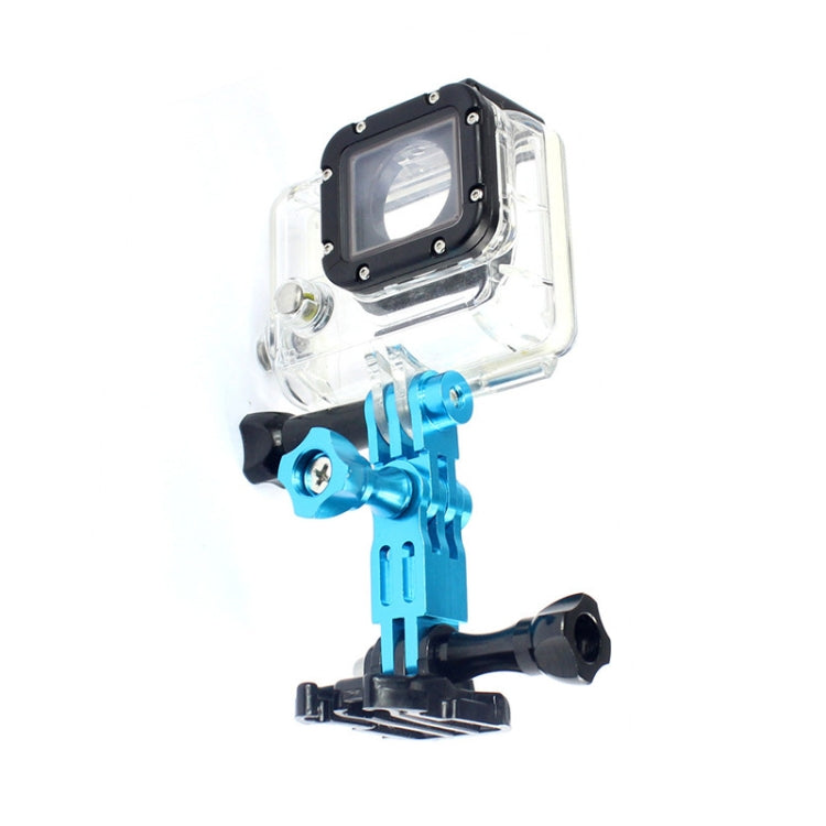 Action Camera Universal Aluminum Alloy Three-way Adjustment Arm 360 Degree Adapter(Blue) - DJI & GoPro Accessories by buy2fix | Online Shopping UK | buy2fix