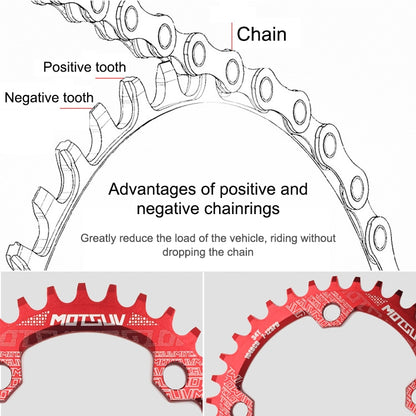 MOTSUV Narrow Wide Chainring MTB  Bicycle 104BCD Tooth Plate Parts(Purple) - Outdoor & Sports by MOTSUV | Online Shopping UK | buy2fix