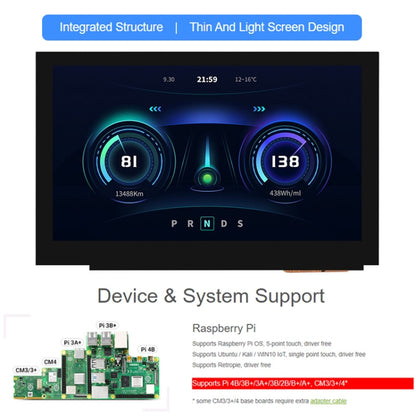 Waveshare 4.3 Inch DSI Display 800×480 Pixel IPS Display Panel, Style:No Touch - Consumer Electronics by Waveshare | Online Shopping UK | buy2fix