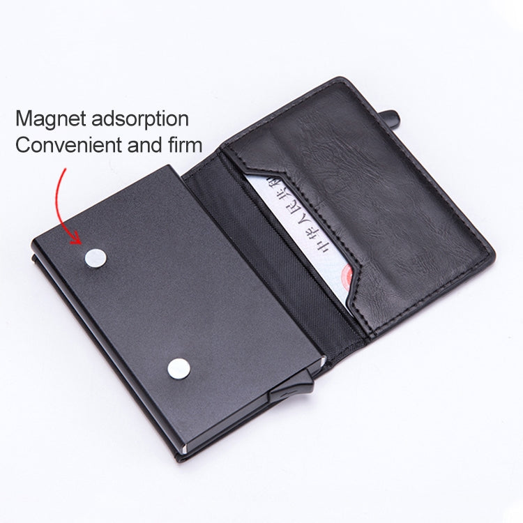 Magnetic RFID Bag Multifunctional Aluminum Automatic Pop-up Credit Card Package(Blue) - Antimagnetic RFID Package by buy2fix | Online Shopping UK | buy2fix