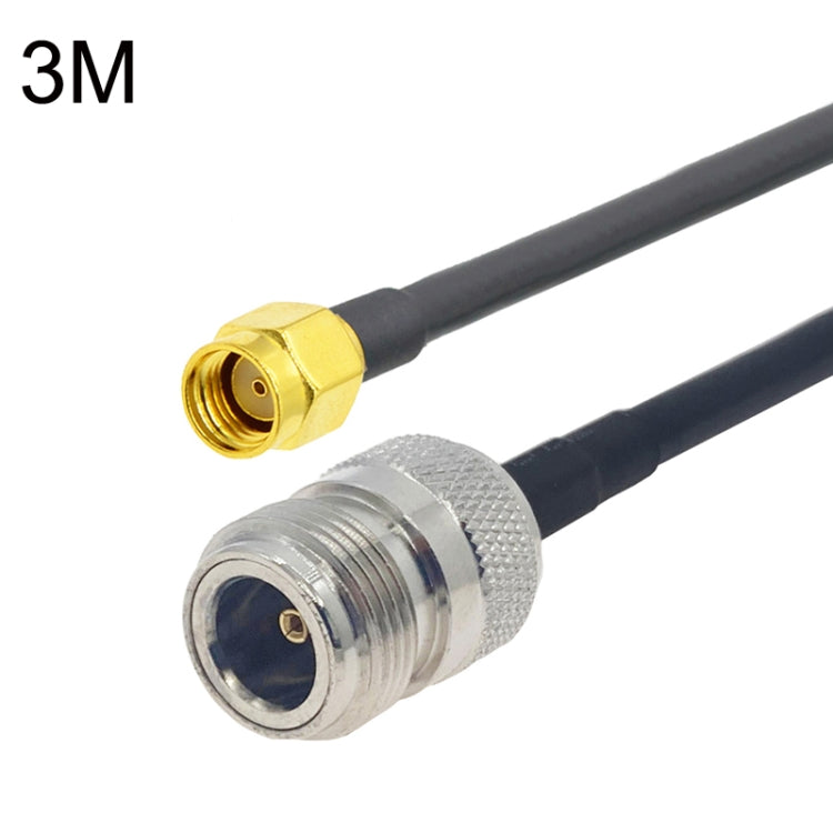 RP-SMA Male to N Female RG58 Coaxial Adapter Cable, Cable Length:3m - Connectors by buy2fix | Online Shopping UK | buy2fix