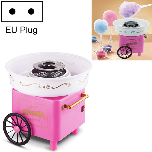 Retro Trolley Mini Cotton Candy Machine, Specification:European Regulations 220 V(Pink) - Home & Garden by buy2fix | Online Shopping UK | buy2fix