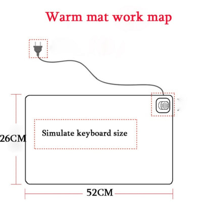 220V Electric Hot Plate Writing Desk Warm Table Mat Blanket Office Mouse Heating Warm Computer Hand Warmer Desktop Heating Plate, Color:Little Girl, CN Plug - Mouse Pads by buy2fix | Online Shopping UK | buy2fix