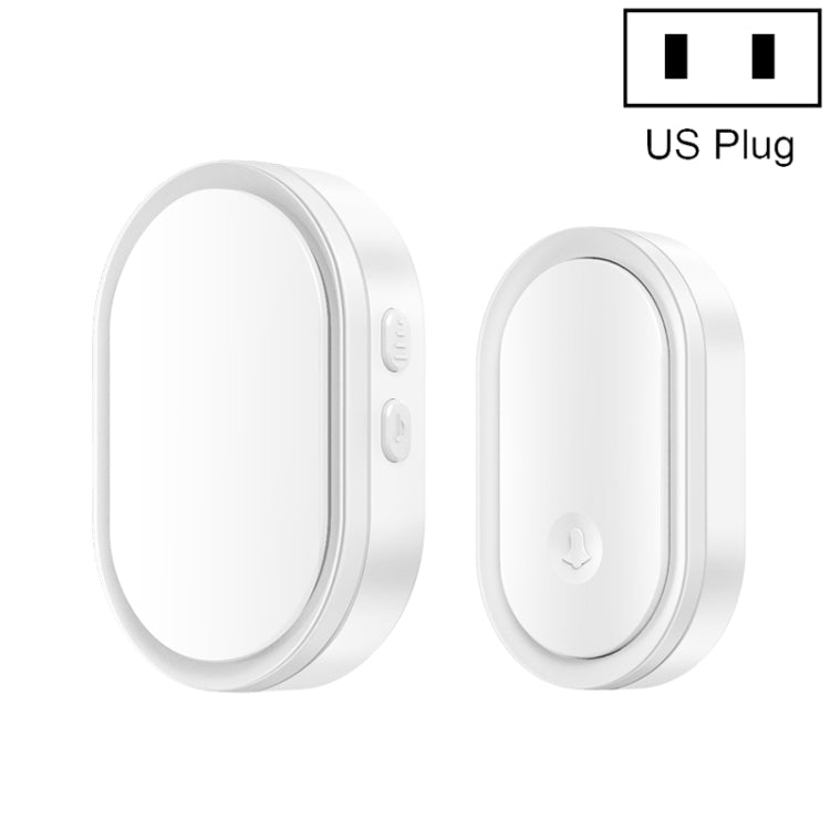 CACAZI A99 Home Smart Remote Control Doorbell Elderly Pager, Style:US Plug(White) - Wireless Doorbell by CACAZI | Online Shopping UK | buy2fix