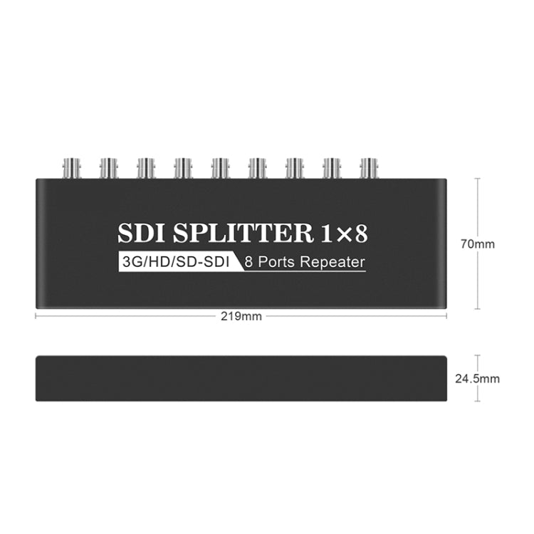 1 In 8 Out SD-SDI / HD-SDI / 3G-SDI Distribution Amplifier Video SDI Splitter(US Plug) -  by buy2fix | Online Shopping UK | buy2fix