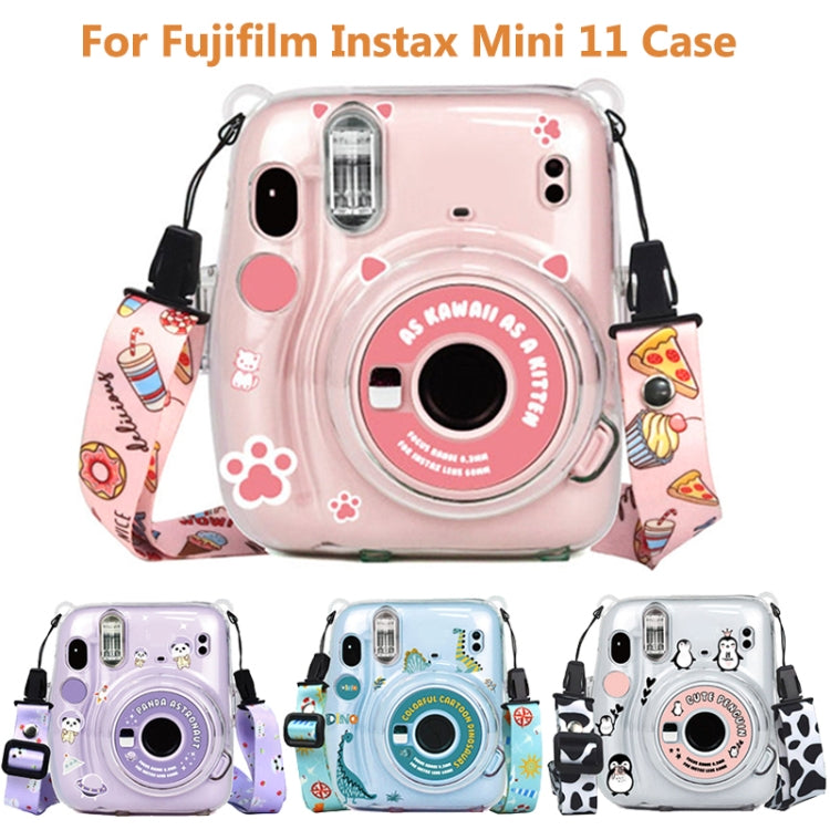 For Fujifilm Instax Mini 11  5sets Storage Case + Shoulder Strap + Sticker 3 In 1 Set(Set 3) - Camera Accessories by buy2fix | Online Shopping UK | buy2fix