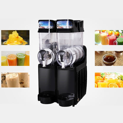 Single Cylinder Snow Melting Machine Large Capacity Smoothie Machine Milk Tea Shop Desktop Slush Fruit Juice Machine, Plug Standard:UK Plug(Black) - Home & Garden by buy2fix | Online Shopping UK | buy2fix