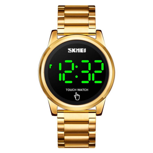 SKMEI 1684 Versatile Sports Steel Belt Men Electronic Watch, Colour:Gold - Alloy Watches by buy2fix | Online Shopping UK | buy2fix