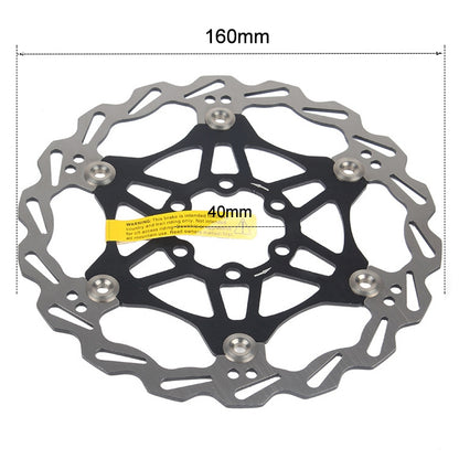 SNAIL FD-01 Mountain Bike Floating Disc Bicycle Brake Pad Six Nail Brake Disc, Size:160mm, Color:Black - Bicycle Brake Parts by SNAIL | Online Shopping UK | buy2fix