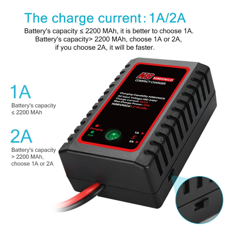 HTRC N8 Ni-MH Ni-Cr Battery Charger Smart Balance Charger, UK Plug - Charger by HTRC | Online Shopping UK | buy2fix