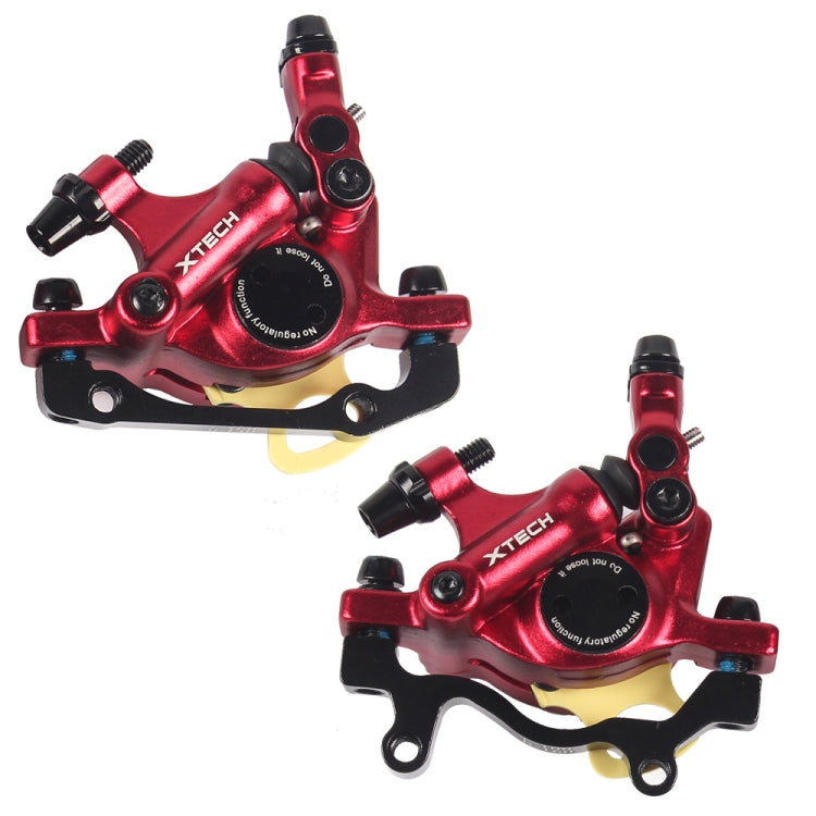 ZOOM HB100 Mountain Bike Hydraulic Brake Caliper Folding Bike Cable Pull Hydraulic Disc Brake Caliper, Style:Front and Rear(Red) - Outdoor & Sports by Zoom | Online Shopping UK | buy2fix