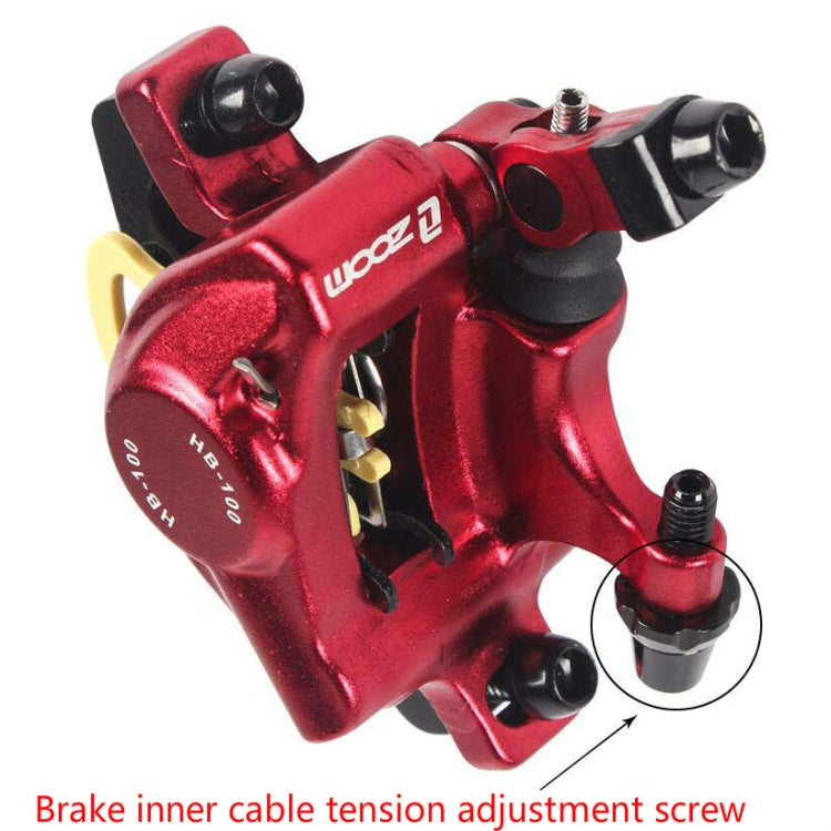 ZOOM HB100 Mountain Bike Hydraulic Brake Caliper Folding Bike Cable Pull Hydraulic Disc Brake Caliper, Style:Front and Rear(Red) - Outdoor & Sports by Zoom | Online Shopping UK | buy2fix