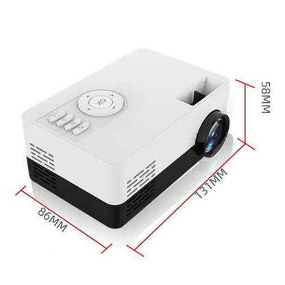 S261/J16 Home Mini HD 1080P Portable LED Projector, Support TF Card / AV / U Disk, Plug Specification:US Plug(Pink White) - Consumer Electronics by buy2fix | Online Shopping UK | buy2fix