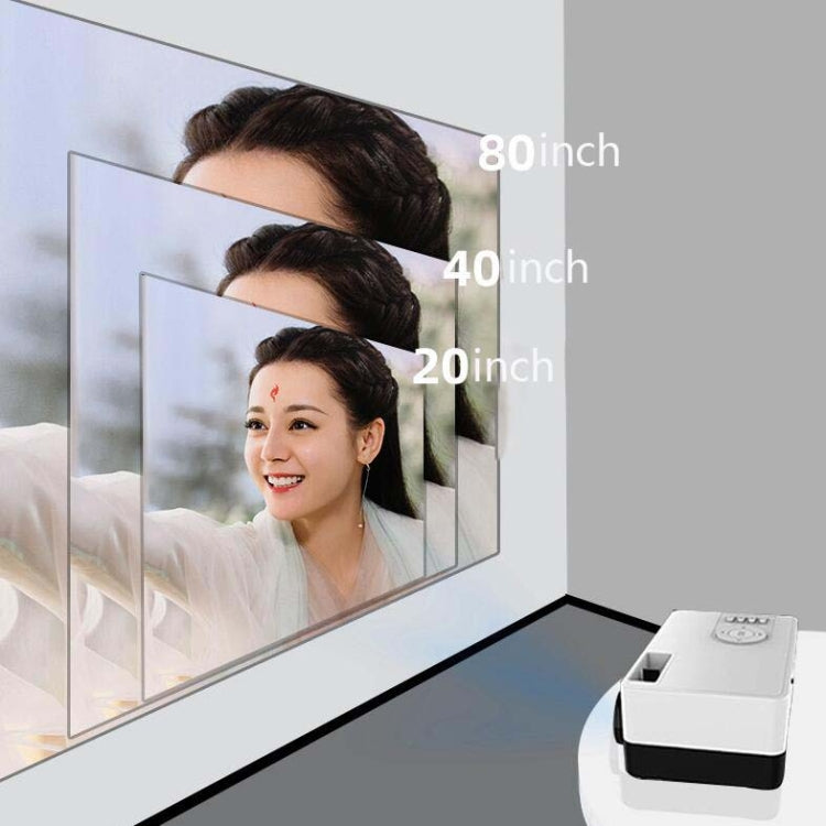 S261/J16 Home Mini HD 1080P Portable LED Projector, Support TF Card / AV / U Disk, Plug Specification:AU Plug(White Black) - Consumer Electronics by buy2fix | Online Shopping UK | buy2fix