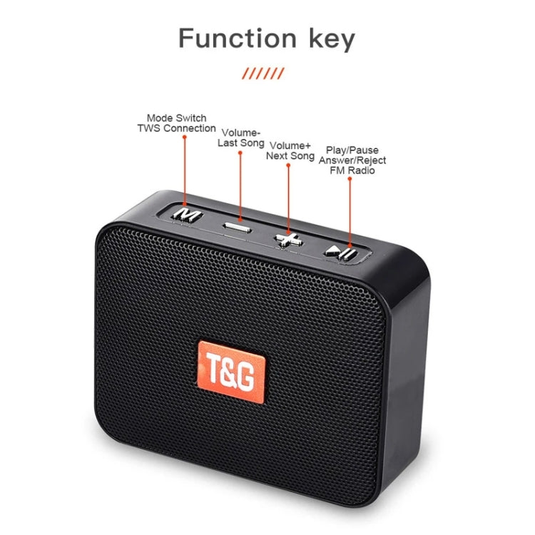 T&G TG166 Color Portable Wireless Bluetooth Small Speaker(Yellow) - Mini Speaker by T&G | Online Shopping UK | buy2fix