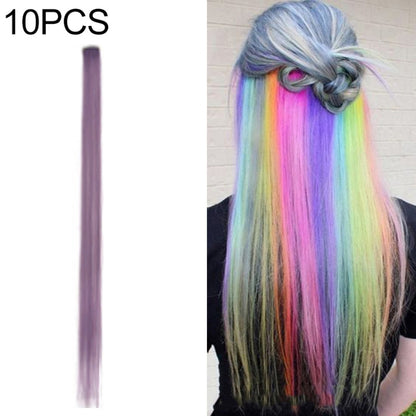 10 PCS Chemical Fiber Wig One-Step Gradient Color Single Card Wig, Stretched Length:24inches(52#) - Wigs by Alileader | Online Shopping UK | buy2fix