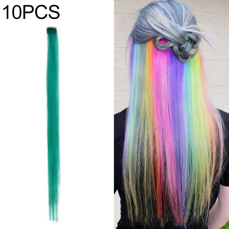 10 PCS Chemical Fiber Wig One-Step Gradient Color Single Card Wig, Stretched Length:24inches(40#) - Wigs by Alileader | Online Shopping UK | buy2fix