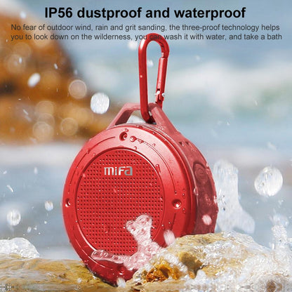 mifa IXP6 Waterproof Mini Portable Bass Wireless Bluetooth Speaker Built-in Mic(red) - Mini Speaker by mifa | Online Shopping UK | buy2fix