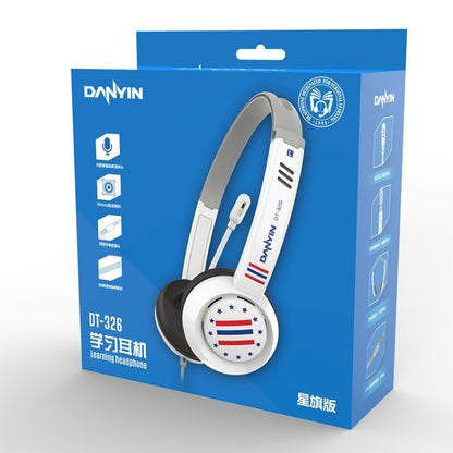 DANYIN DT326 Head-mounted Desktop Computer Children Learning Wire Headset with Microphone, Cable Length:1.8m, Style:USB(White) - Computer & Networking by Danyin | Online Shopping UK | buy2fix