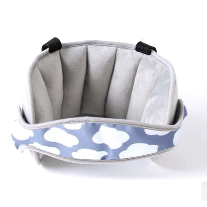 Child Car Seat Head Support Comfortable Safe Sleep Solution Pillows Neck Travel Stroller Soft Cushion(Grey Print) - In Car by buy2fix | Online Shopping UK | buy2fix