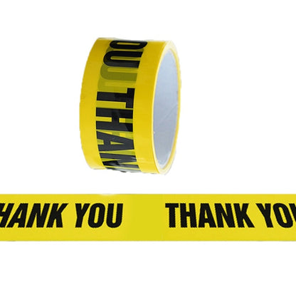 3 PCS Floor Warning Social Distance Tape Waterproof & Wear-Resistant Marking Warning Tape(Thank you) - Warning Sticker by buy2fix | Online Shopping UK | buy2fix