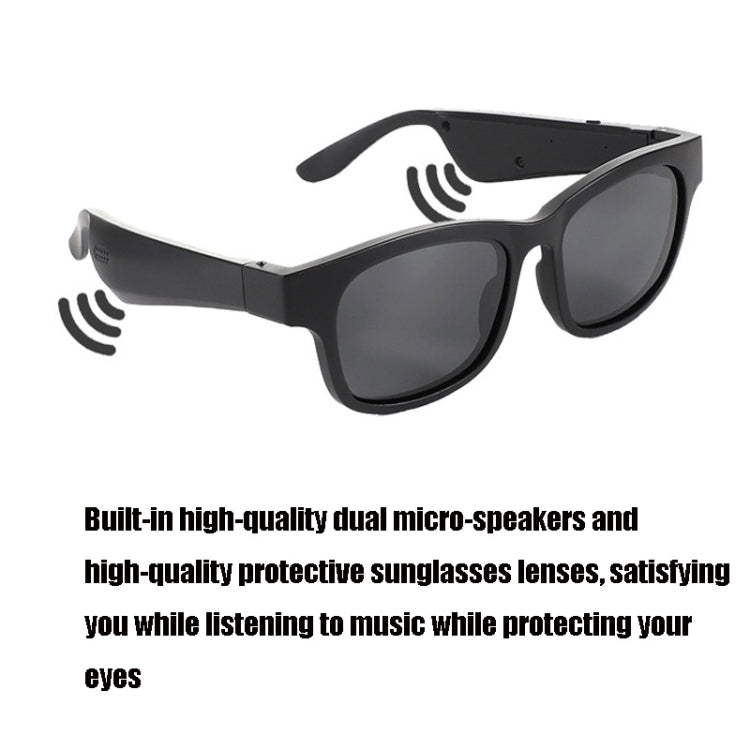 A12 Smart Bluetooth Audio Sunglasses Bluetooth Glasses(Silver) - Bluetooth Earphone by buy2fix | Online Shopping UK | buy2fix